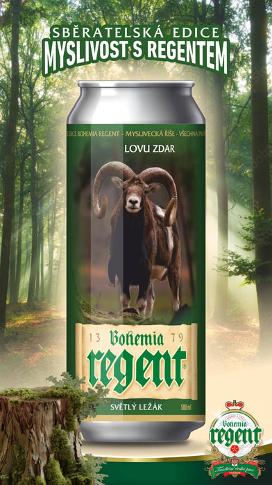 Dárkové balení piv - Myslivecká říše II. : Králík divoký, Kuna lesní, Liška obecná, Muflon evropský, Prase divoké a Srnec obecný