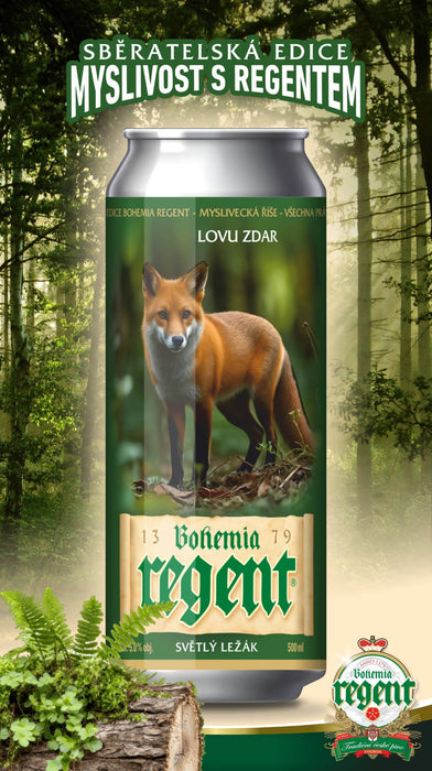 Dárkové balení piv - Myslivecká říše II. : Králík divoký, Kuna lesní, Liška obecná, Muflon evropský, Prase divoké a Srnec obecný