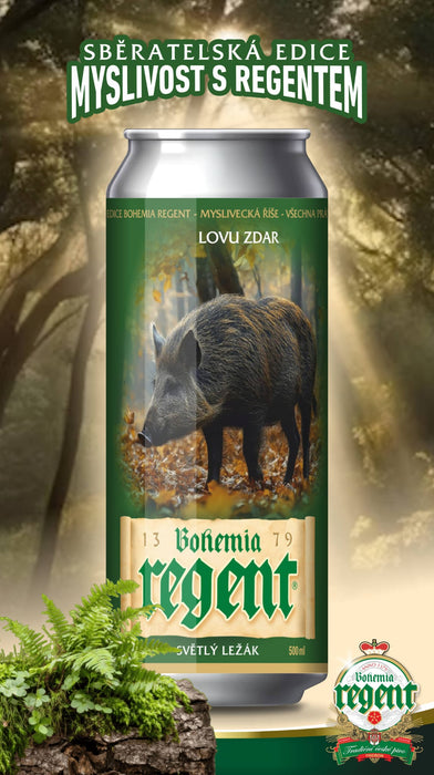 Dárkové balení piv - Myslivecká říše II. : Králík divoký, Kuna lesní, Liška obecná, Muflon evropský, Prase divoké a Srnec obecný